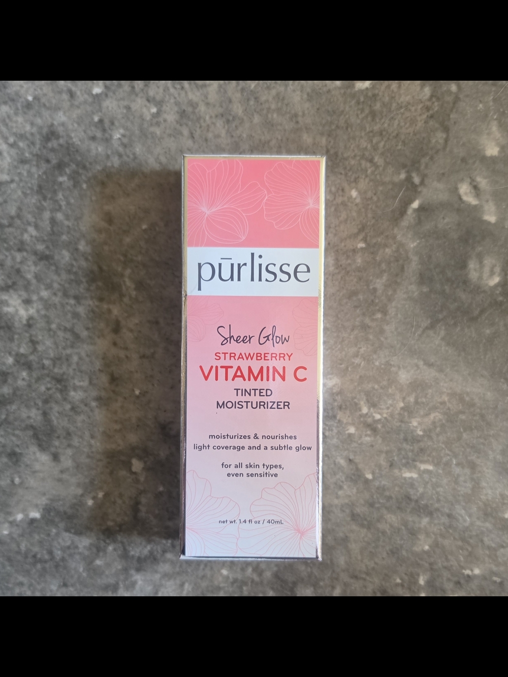 Purlisse Sheer Glow Strawberry Vitamin C Tinted Moisturizer - Fair 1.4fl Oz BNIB